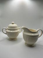 Queen's Garden suikerpot en melkkan, crèmekleurig, Keramiek, Overige typen, Ophalen of Verzenden, Zo goed als nieuw