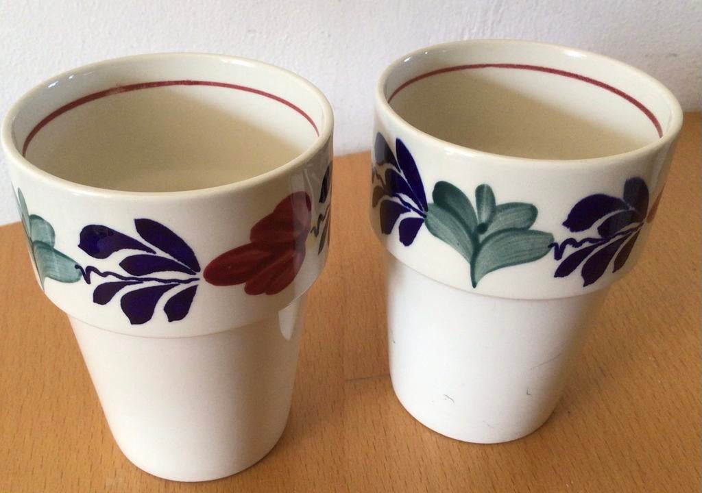 Boerenbont melkbekers, Ophalen of Verzenden, Zo goed als nieuw