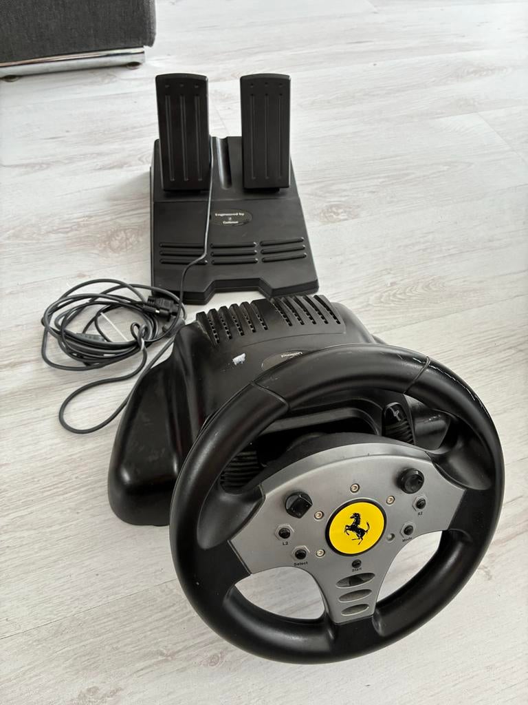 Ferrari racestuur met pedalen voor PlayStation, Ophalen, Gebruikt, PlayStation 1, Stuur of Pedalen