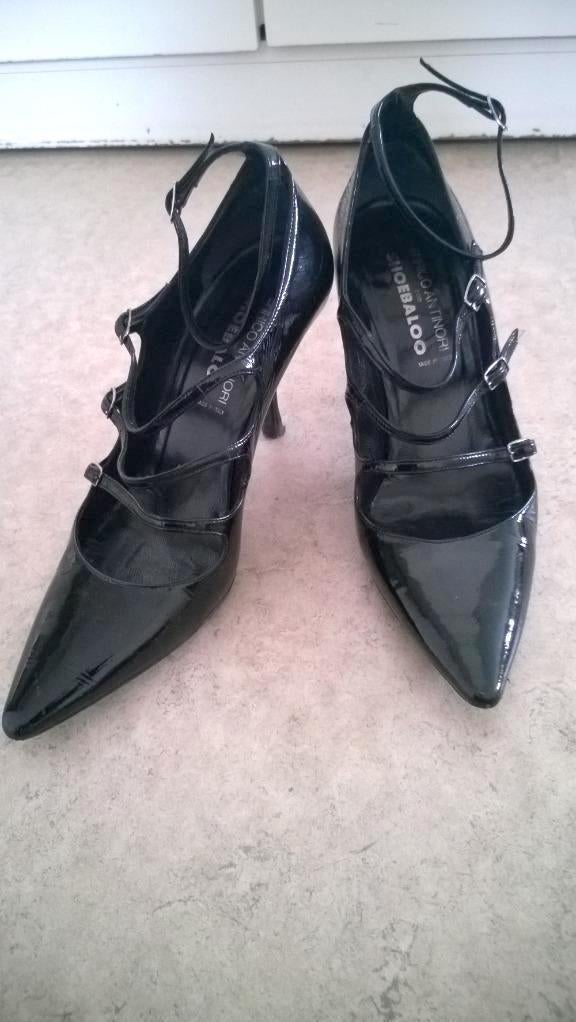 Enrico Antinori voor Shoebaloo Lak Leren met Bandjes, Kleding | Dames, Schoenen, Zwart, Ophalen of Verzenden, Zo goed als nieuw
