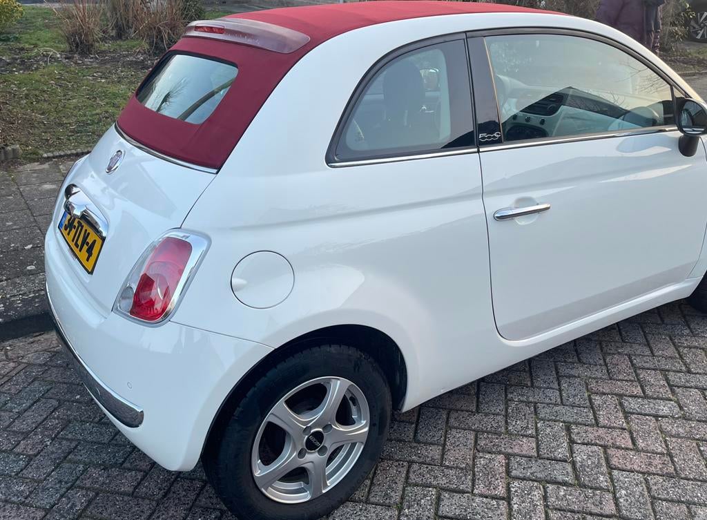 Fiat 500c 0.9 Twinair Turbo, Lederen bekleding, Wit, Leder, 24 km/l