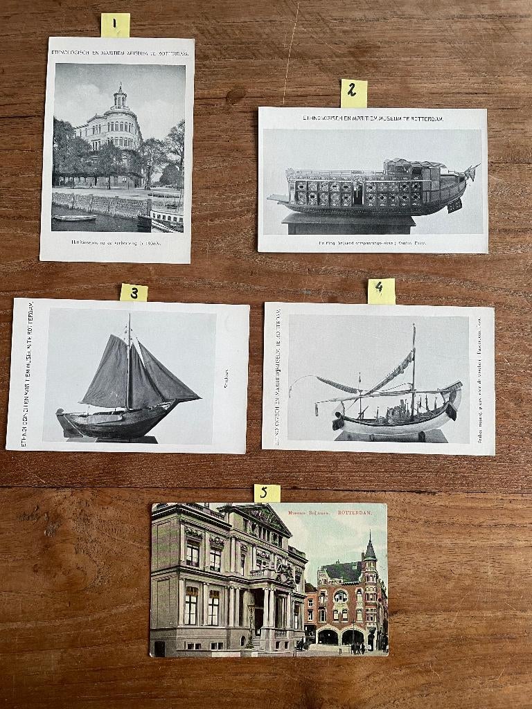 Oude ansichtkaarten Musea Rotterdam, Verzamelen, Ophalen of Verzenden, Voor 1920, Ongelopen, Zuid-Holland
