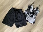 Studio Anneloes travelstof set L bermuda en top, Kort, Zwart, Maat 42/44 (L), Ophalen of Verzenden