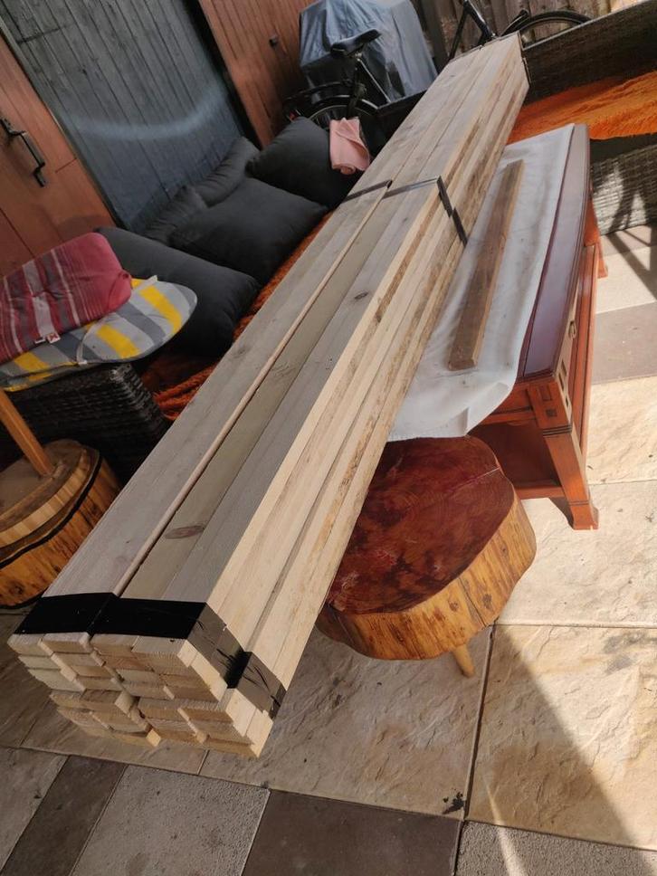 Houten latten, Doe-het-zelf en Verbouw, Hout en Planken, Gebruikt, Plank, Minder dan 200 cm, Ophalen
