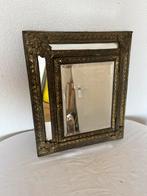 Oude Antieke Kussenspiegel Spiegelkast Met Koperen Lijst, Ophalen of Verzenden
