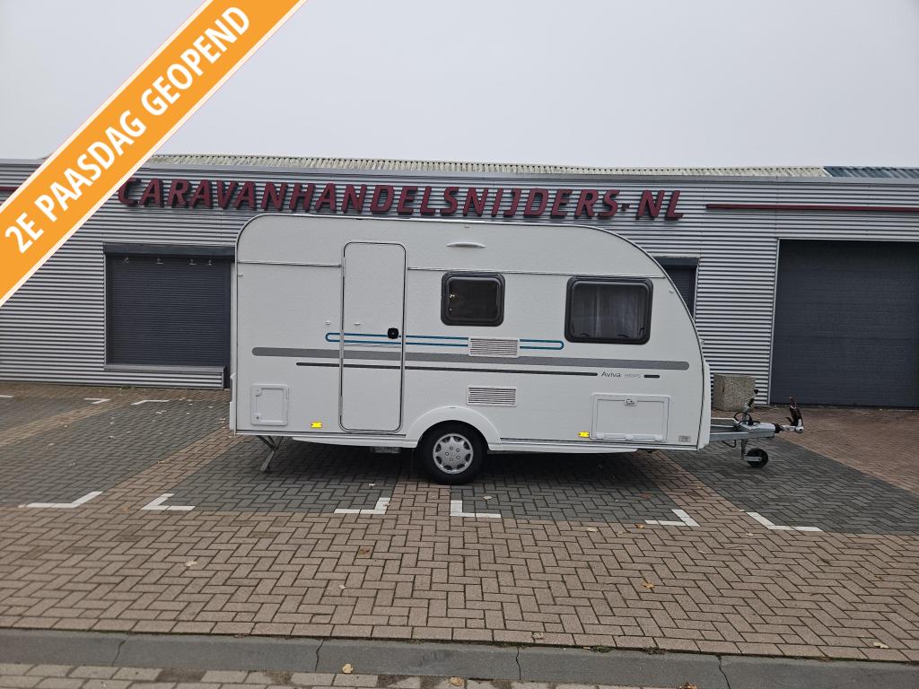 Adria Aviva 390 ps goede staat met Voortent, Caravans en Kamperen, Bedrijf, Treinzit, 750 - 1000 kg, Adria