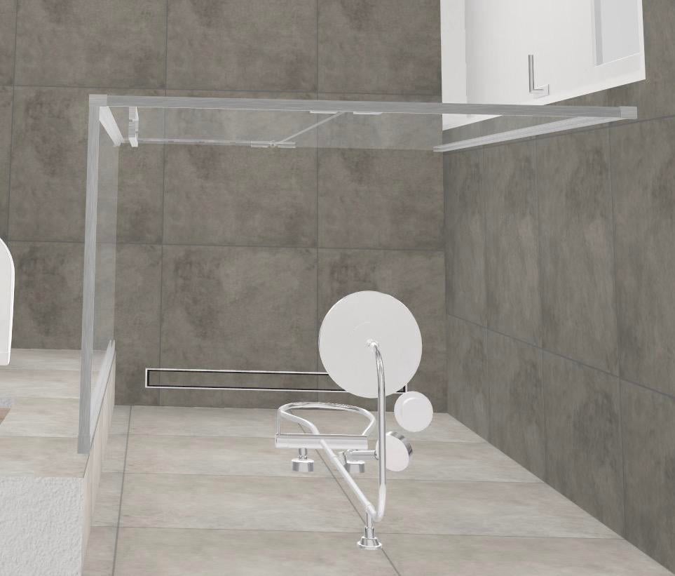 Douchwand/cabine nieuw, Ophalen, 100 tot 150 cm, 200 cm of meer, 75 cm of meer