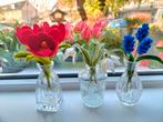 Vilt bloemen: tulpen, sneeuwklokjes en blauwe druifjes, Ophalen of Verzenden, Nieuw, Versiering, Wolvilt