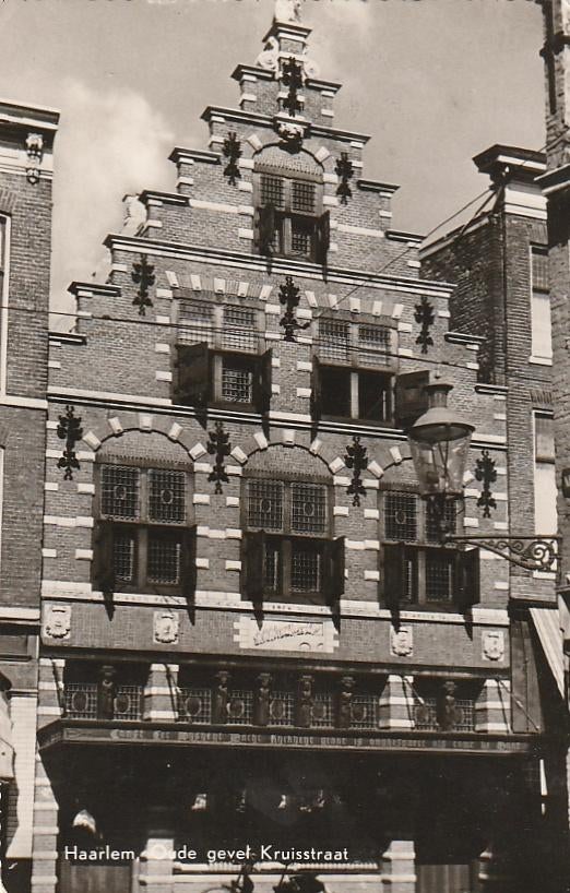 Haarlem gevel kruisstraat, Ophalen of Verzenden, 1940 tot 1960, Ongelopen, Noord-Holland