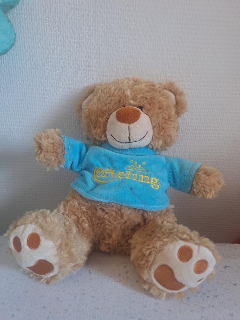 Efteling knuffelbeer met blauw shirt, Ophalen of Verzenden, Gebruikt, Kleding