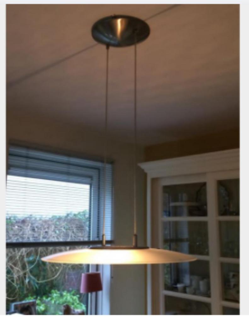 Moderne design hanglamp studio Italia, Ophalen, Zo goed als nieuw, Glas