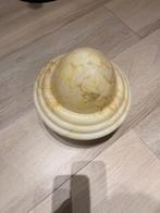 Art Deco plafond lamp geel gemarmerd, Huis en Inrichting, Lampen | Hanglampen, Ophalen, Zo goed als nieuw, Glas, Minder dan 50 cm