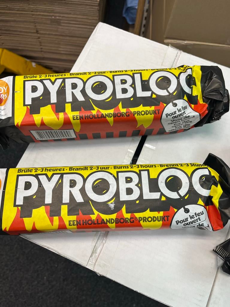 Pyroblok 1,3kg  - open haard of kachel, Tuin en Terras, Haardhout, Minder dan 3 m³, Ophalen, Overige houtsoorten, Blokken