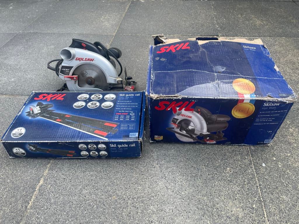 Skil handcirkelzaag 1150 Watt met geleiderail, Ophalen, Gebruikt, Cirkelzaag, 600 tot 1200 watt