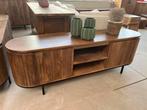 Magazijn Leegverkoop Nieuw TV meubel Noor retro mangohout, Nieuw, Ophalen of Verzenden, Argoweg 20 Amersfoort, Info@wkhome.nl