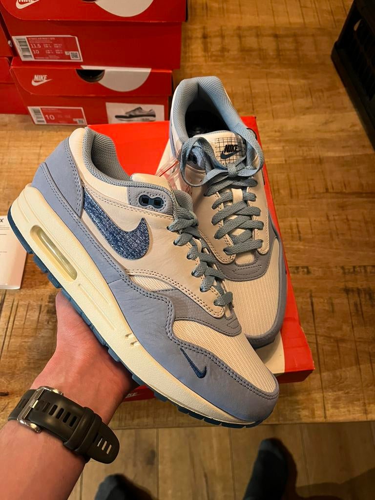 Air max 1 blue print, Ophalen of Verzenden, Zo goed als nieuw, Blauw