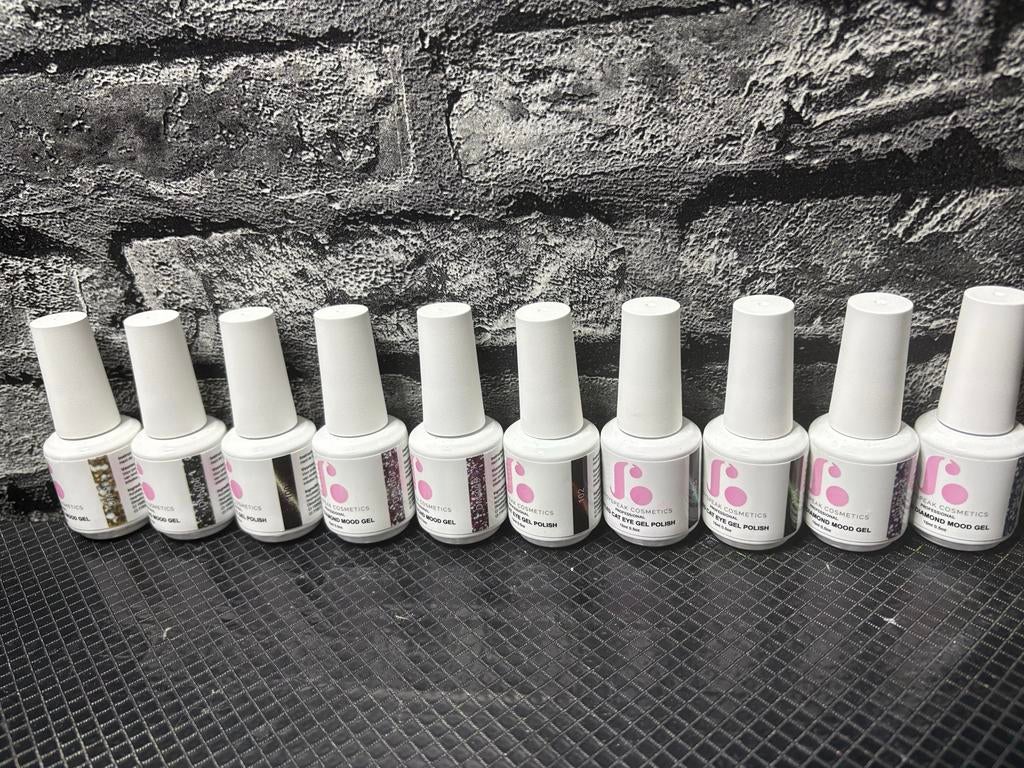 10 flesjes Seduce gellak, Gebruikt, Overige kleuren, Ophalen of Verzenden, Handen en Nagels