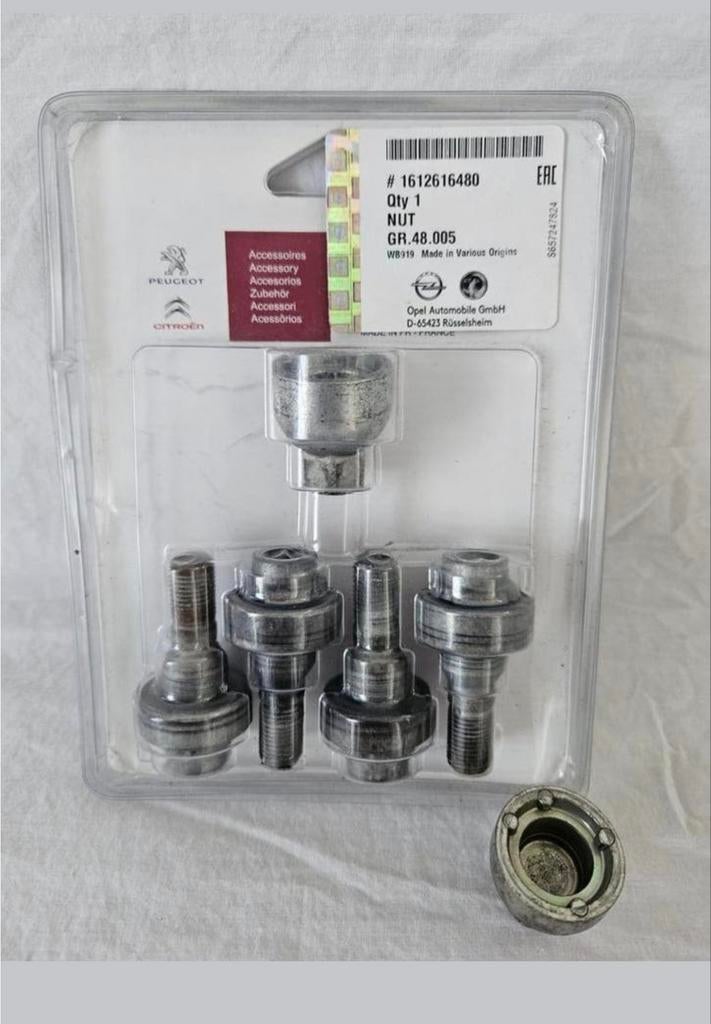 Anti-diefstal bouten Peugeot (4 bouten, 2 sleutels), Ophalen of Verzenden, Gebruikt