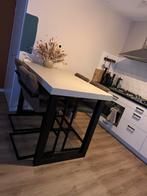 Bartafel met stoelen, Gebruikt, 100 tot 150 cm, Metaal, Vier personen