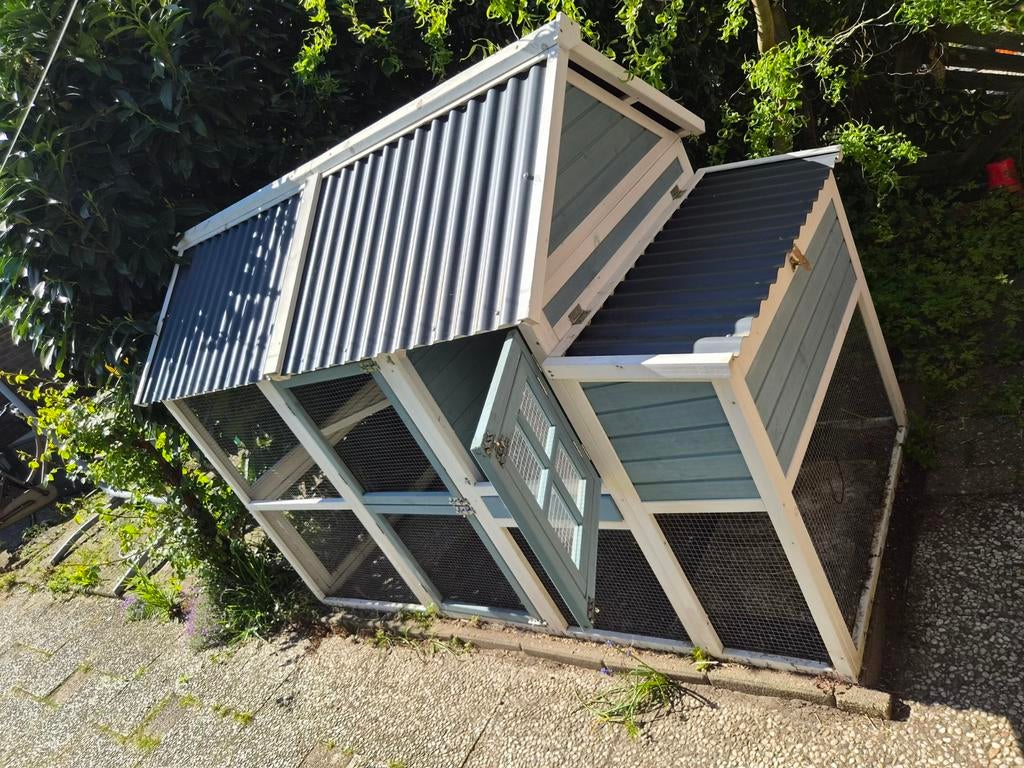 Mooi konijnenhok met ren, Ophalen, 110 cm of meer, Zo goed als nieuw, 90 cm of meer