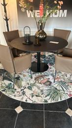 Metaform Orfis tafel rond eiken blad nieuw, Ophalen, 100 tot 150 cm, Rond, Nieuw