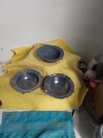 7182) 3 tinne asbakken met engeltje, Antiek en Kunst, Antiek | Tin, Ophalen of Verzenden