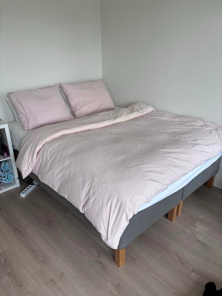IKEA Espevar boxspring 160x200 met matras, Ophalen, Gebruikt, Tweepersoons, 200 cm