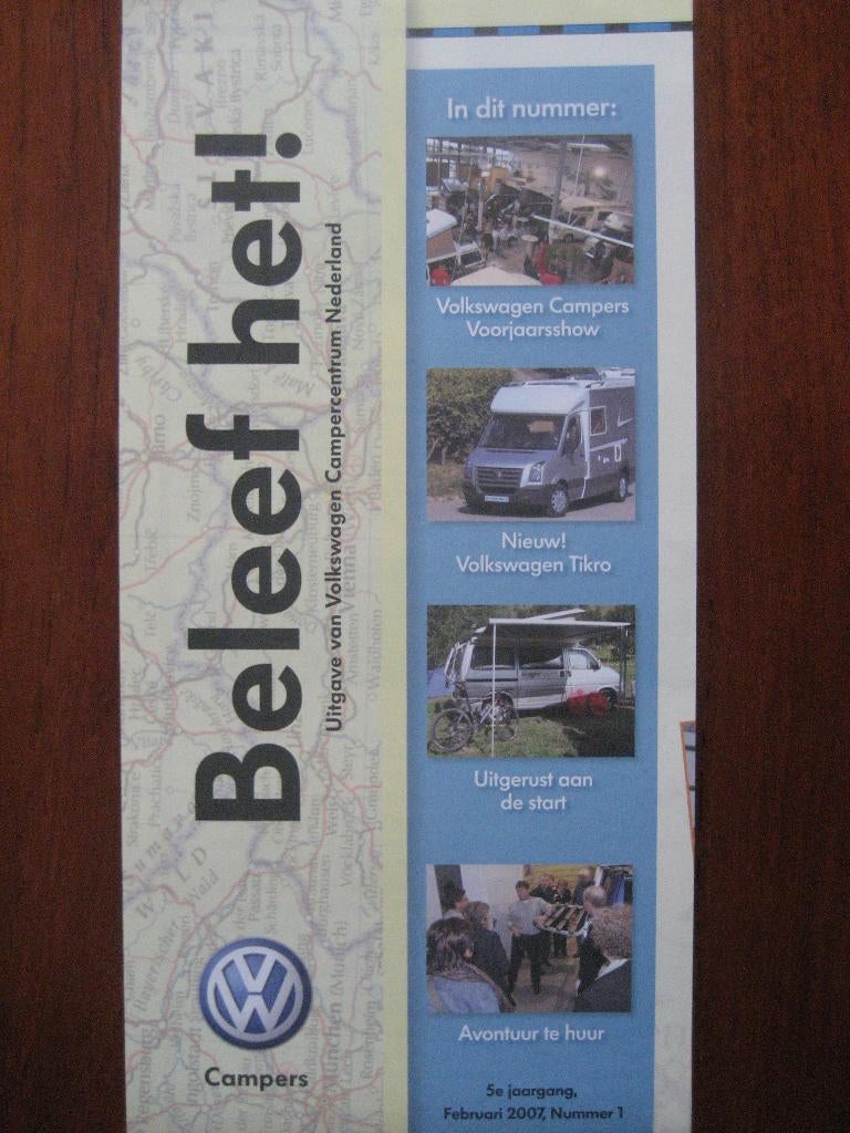 Beleef het! Volkswagen Campers (febr. 2007), Ophalen of Verzenden, Nieuw, Volkswagen