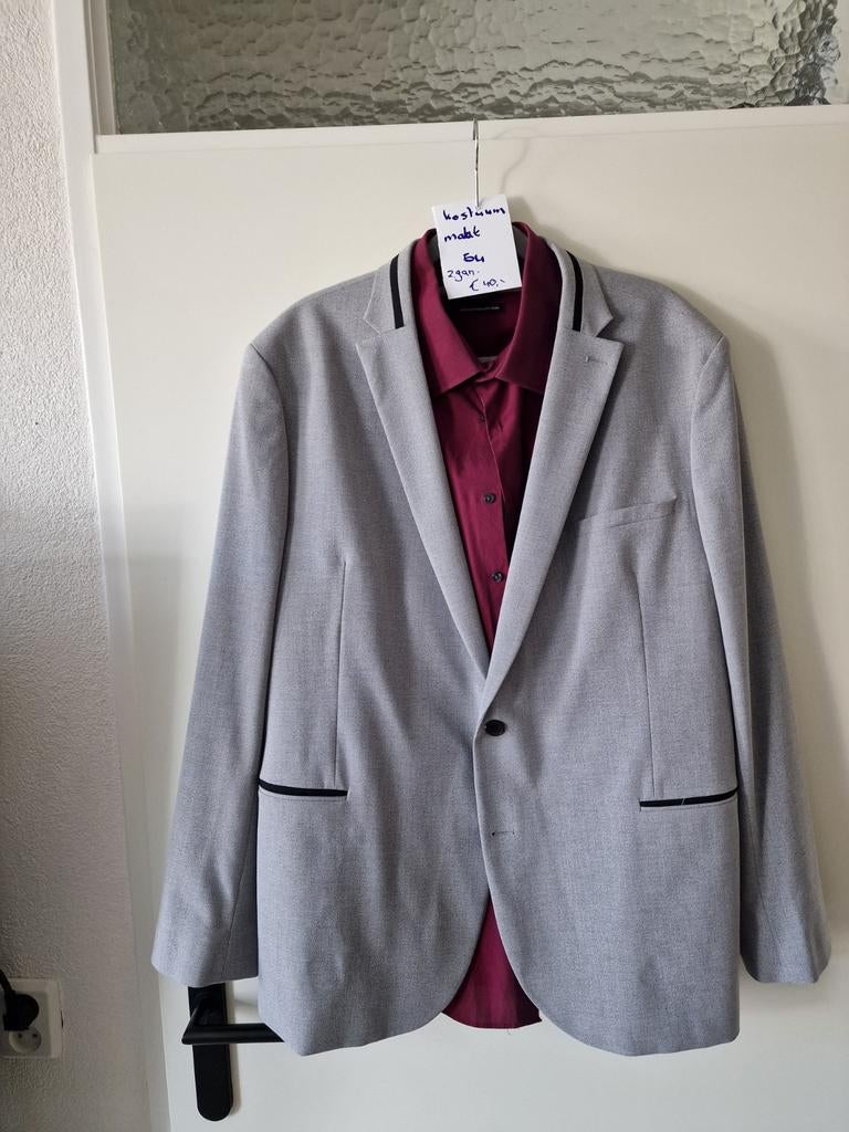 Heren kostuum met bijpassend overhemd - Slechts 1x gedragen, Kleding | Heren, Kostuums en Colberts, Ophalen of Verzenden, Zo goed als nieuw