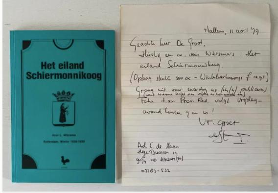 Het eiland Schiermonnikoog - L. Wiersma + brief, Ophalen of Verzenden, Zo goed als nieuw