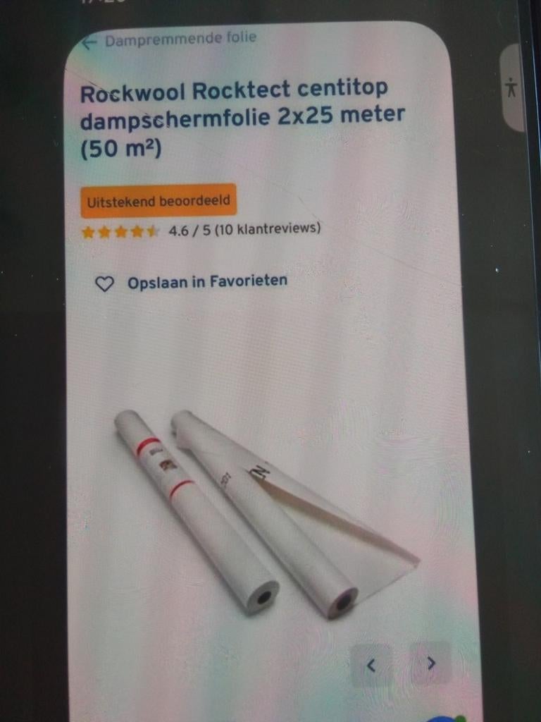 Dampscherm folie Rockwool, Ophalen, Kunststof, Overige kleuren, Overige typen