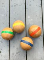 4 ovalen houten ballen. Lawn bowling?, Ophalen of Verzenden, Gebruikt
