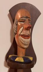 Oude houten Carnaval scepter met clownshoofd., Ophalen of Verzenden, Zo goed als nieuw, Overige maten