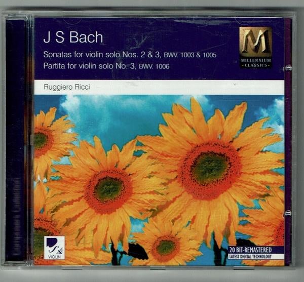 Bach, Ruggiero Ricci - Sonatas for Violin CD, Ophalen of Verzenden, Barok, Gebruikt, Kamermuziek