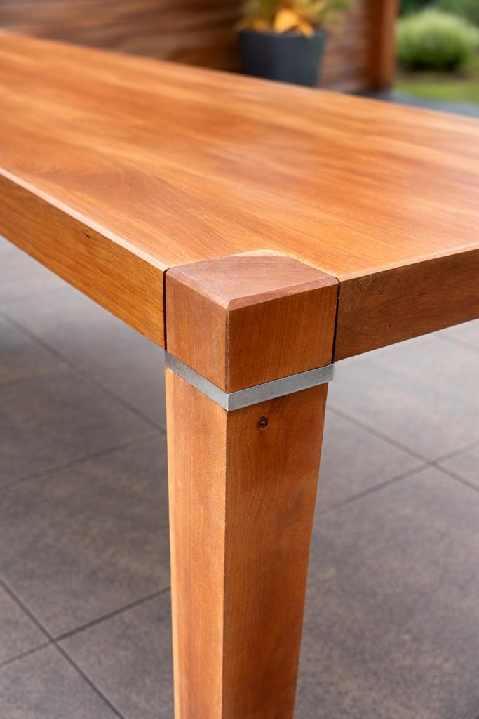 Kersenhouten eettafel 200 x 90 - Zo goed als nieuw, ., 200 cm of meer, 50 tot 100 cm, Zo goed als nieuw