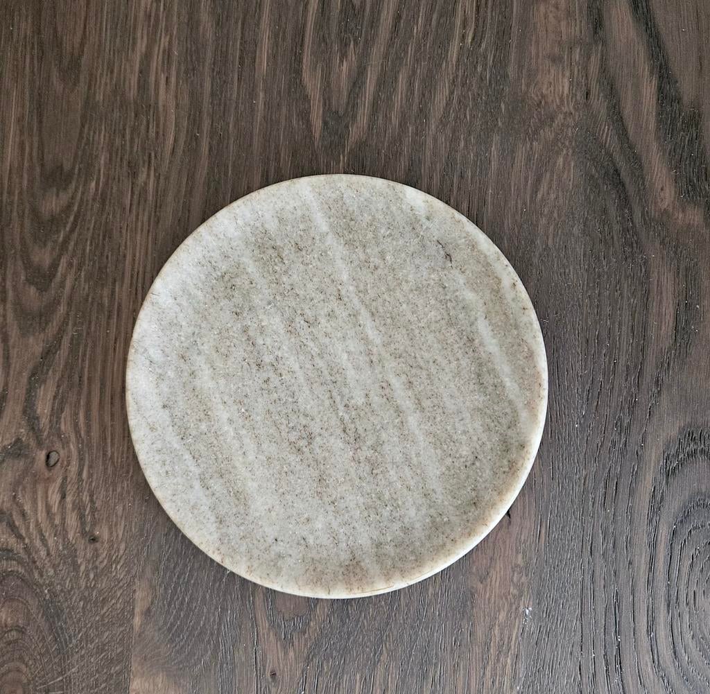 Nieuw stenen/marmer plateau, Ophalen of Verzenden, Nieuw, Rond, Schaal