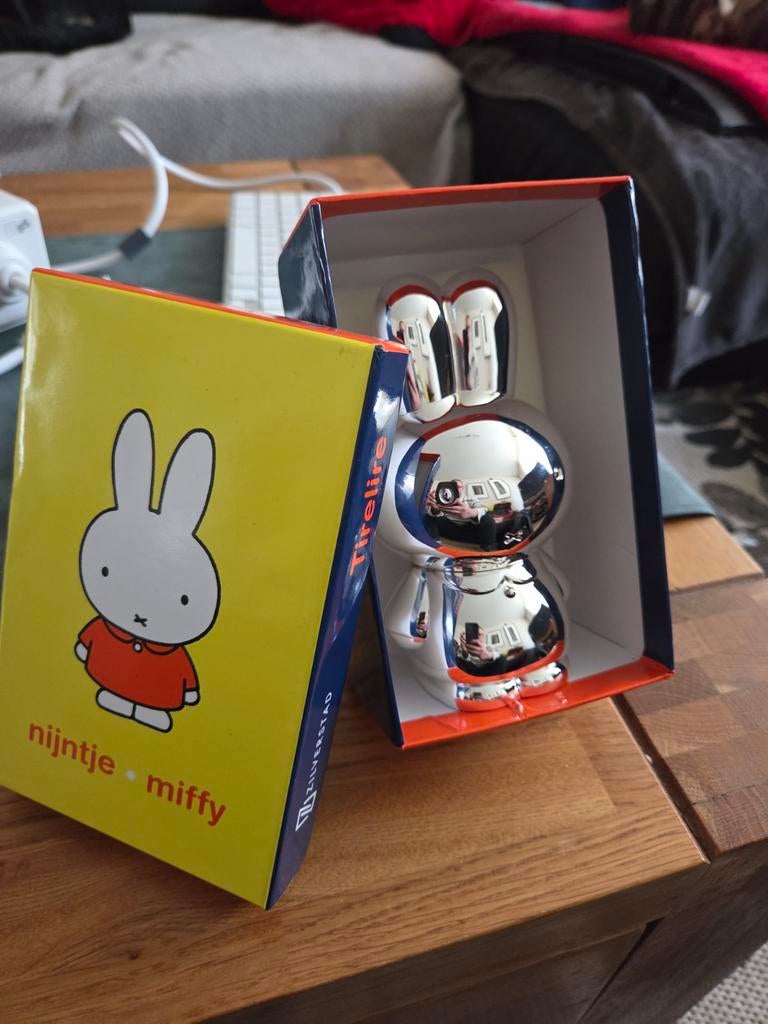 Nijntje Spaarpot Zilverstad - Nieuw in doos, Verzamelen, Spaarpotten, Ophalen of Verzenden, Nieuw, Metaal of Blik, Strip- of Tekenfilmfiguur