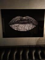 Moderne kunst print van lippen, Overige typen, 125 cm of meer, Ophalen of Verzenden, Zo goed als nieuw