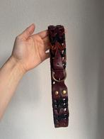 Vintage Y2K bruin zwart echt lederen gevlochten riem, Kleding | Dames, Riemen en Ceinturen, Vintage, Minder dan 3 cm, 80 tot 90 cm