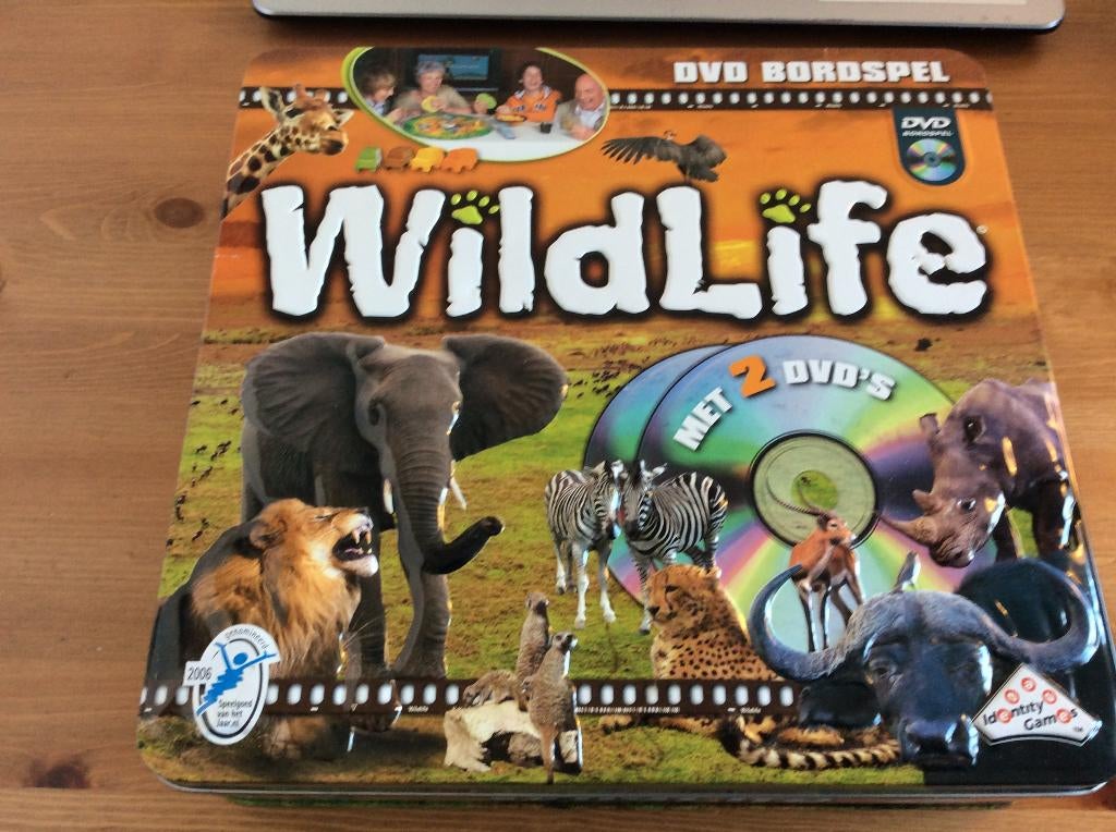 Wildlife bordspel met dvd's. Uitstekende staat, Hobby en Vrije tijd, Gezelschapsspellen | Bordspellen, Een of twee spelers, Ophalen of Verzenden