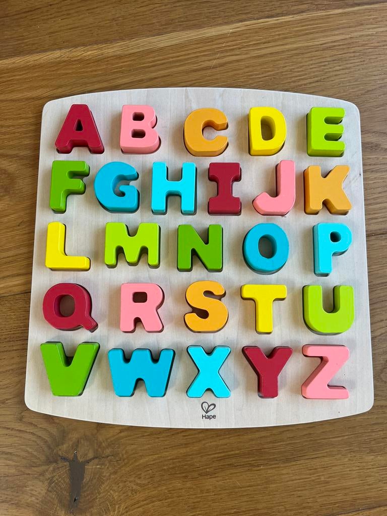 Houten alphabet van Hape, Ophalen of Verzenden, Gebruikt