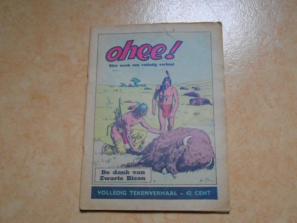 ohee 33b De dank van Zwarte Bison 1963 1 ste druk. Nederland, Boeken, Gelezen, Eén stripboek, Ophalen of Verzenden, Paul Cuvelier