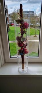 Hoge glazen cilinder vaas, Ophalen, Overige kleuren, Minder dan 50 cm, Glas