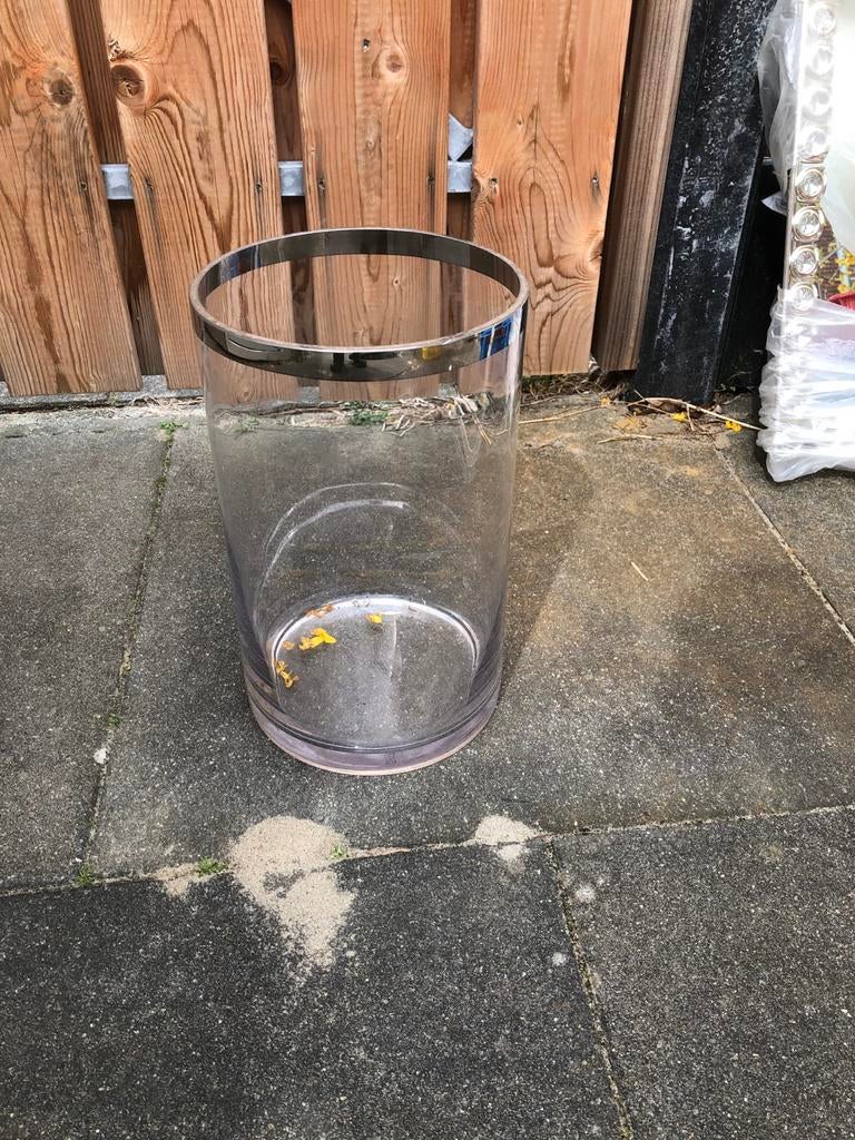 Grote glazen vaas / windlicht - Zo goed als nieuw, Ophalen, Overige kleuren, Minder dan 50 cm, Glas