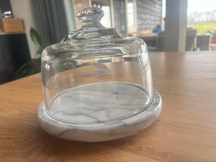 Cole & Mason Glazen Stolp met Marmeren Voet 19 cm, Huis en Inrichting, Woonaccessoires | Stolpen, Nieuw, Ophalen