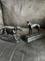2 Vintage Gietijzeren Honden Beeldjes., Ophalen of Verzenden