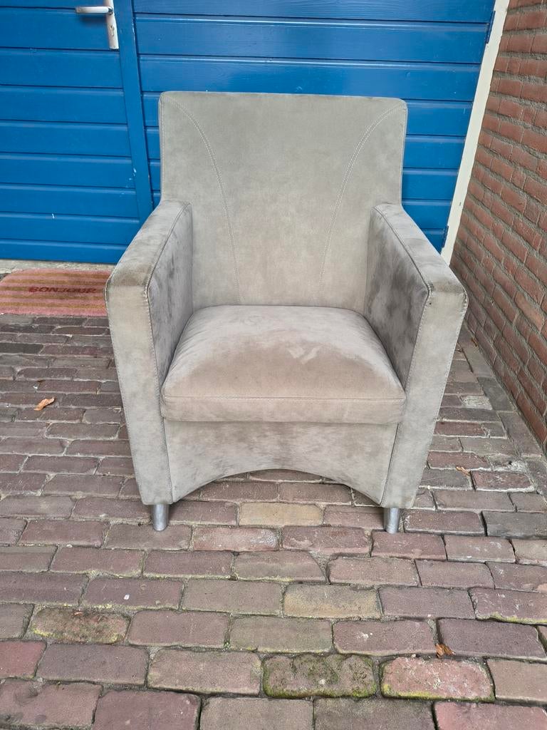 Leolux Dolcinea fauteuil - Grijs, Ophalen, Gebruikt, 75 tot 100 cm, Modern