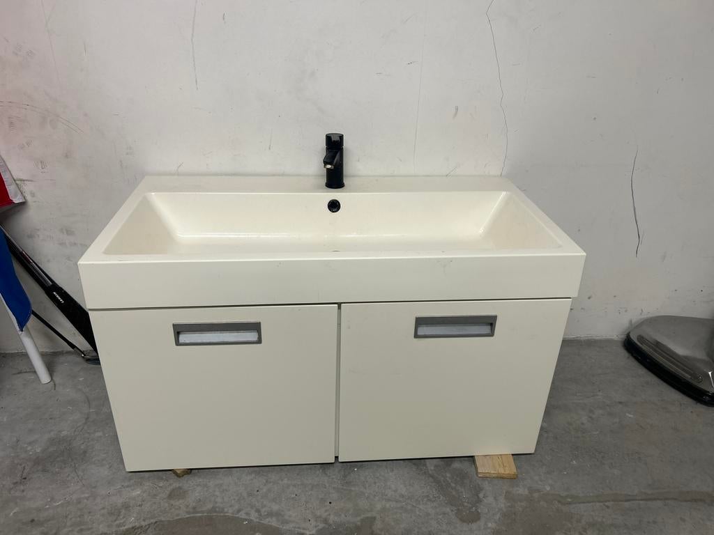 Wastafelmeubel van Detremmerie met kraan, Huis en Inrichting, Badkamer | Badkamermeubels, Ophalen, Gebruikt, 50 tot 100 cm, Minder dan 100 cm
