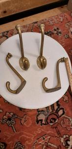 4 Ongelakte messing kapstokhaken, Overige materialen, Gebruikt, Minder dan 100 cm, Ophalen