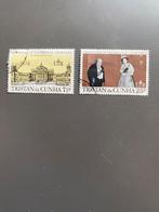 2 postzegels Tristan Da Cunha 1974 gestempeld, Postzegels en Munten, Ophalen of Verzenden